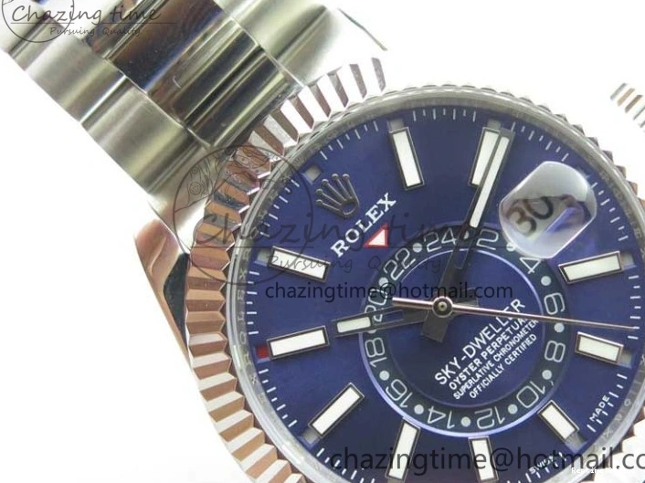 0413 Sky-Dweller 326934 SS AIF Blue Dial on SS Bracelet A23J to RelaxedFit 2787